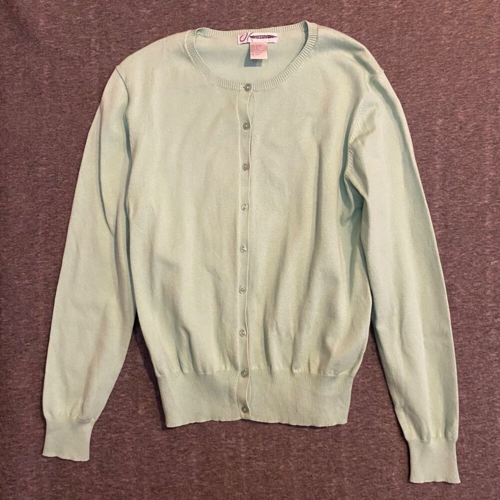 Dressbarn Mint Green Womens‎ Small Button Cardigan Sweater Lightweight Stretch